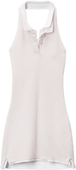 Layered Polo Halter Minidress