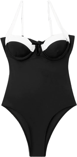 Women Swimsuit Bikini Swimwear Beach Women Solid Color Swimsuit Backless Swimwear Jumpsuit Swimsuit for Me Black Small
