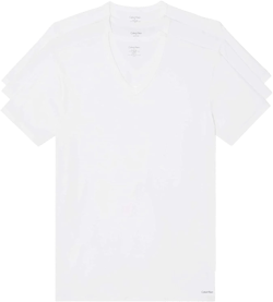 Calvin Klein Men`s Cotton Classic Fit V Neck T Shirts 3 Pack