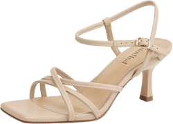 Amazon.com | Women's Sandals Square Open Toe Kitten Heels Strappy Ankle Strap Heeled Sandals for Women Comfy Weddings Shoes | Heeled Sandals