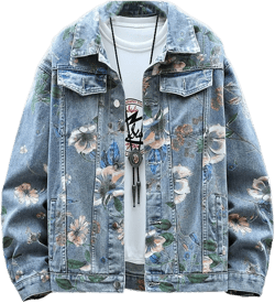 Spring Men's Denim Jacket Coat Small Blue