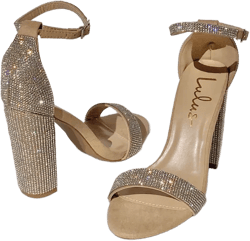 Taylor Rhinestone Light Nude Suede Ankle Strap Heels