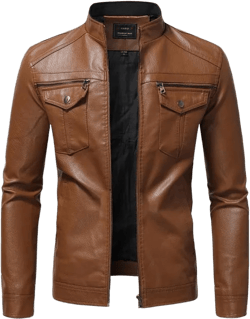 Mens Vintage Leather Jacket Retro Biker Cafe Racer Jacket Style Real Lambskin Leather Riding Motorcycle Jacket Small Brown