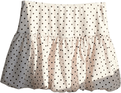 Milumia Women's Polka Dots Bubble Skirt Ruffle Hem A Line Balloon Puffy Short Skirts Medium Black and White