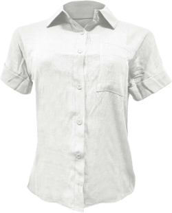 Women's Casual Linen Blouse Short Sleeve Shirt with Pockets Button Up T Shirt Dress Plus Size Flannel Shirt White Large