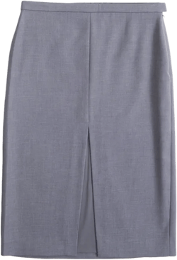 Mid Rise Pencil Skirt