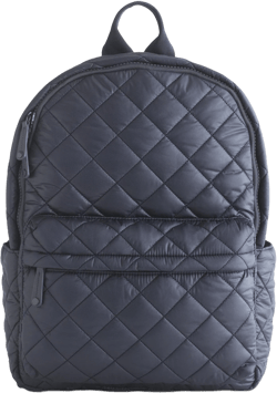 Quince Women's Blue Transit Quilted Commuter Backpack, Nylon