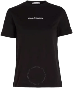 Calvin Klein Women's Black Institutional Cotton T-Shirt