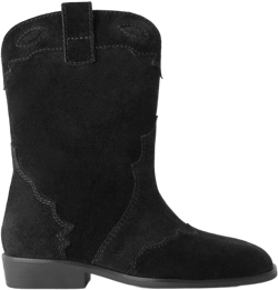 SUEDE COWBOY ANKLE BOOTS