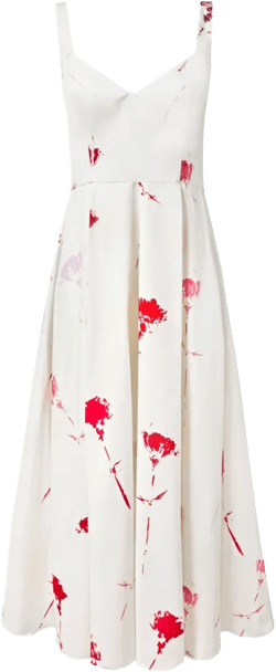 floral-print midi dress