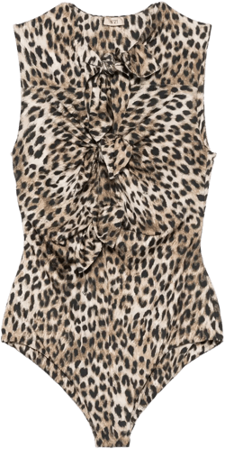 leopard-print swimsuit