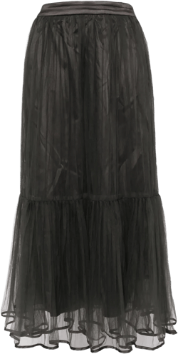 satin hem tulle skirt 