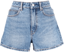 Shorty high-rise denim shorts