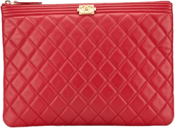 2017-2018 Medium Quilted Caviar Boy O Case clutch bag