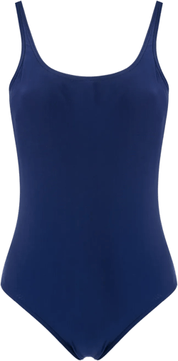 plain plunging back one-piece