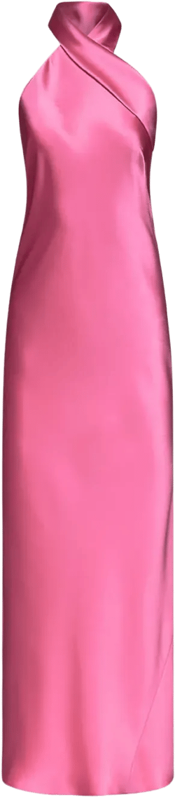 Pandora halterneck satin dress