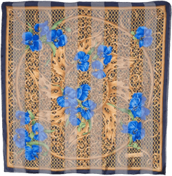 1990s floral chain-print silk scarf