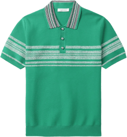 striped polo shirt