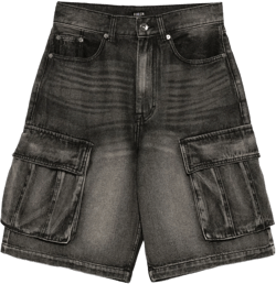 denim cargo shorts