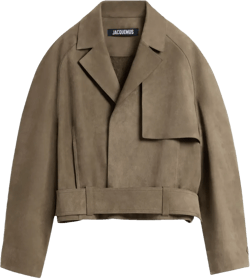 Cabana Leather Jacket Light Khaki In Green