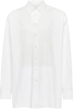 lace panel shirt