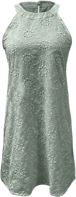 Women's Spaghetti Straps Midi Dresses Floral Printed Sleeveless High Slit Dress Swing Casual Dress