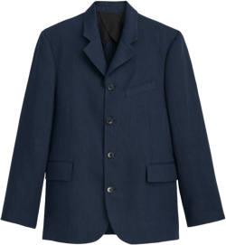 Daniel Four Button Blazer In Linen Herringbone