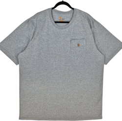 Carhartt Light Grey Original Fit Thick Blend Tee Shirt Size 2XL