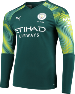 [755601-07] Mens Puma MCFC MANCHESTER CITY GK SHIRT REPLICA LONG SLEEVE