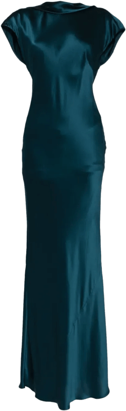 backless silk gown