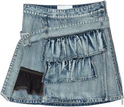 denim mini skirt
