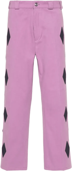 bead-embellished straight trousers