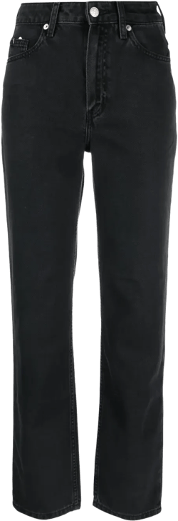 high-rise straight jeans 