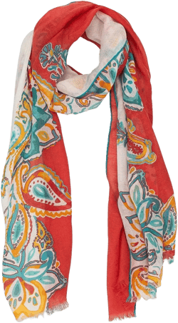 floral-print scarf