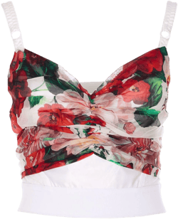 Dolce &amp; Gabbana Women's Red Roses Print Top