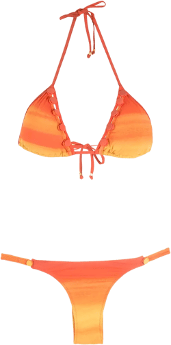 triangle ombré bikini set