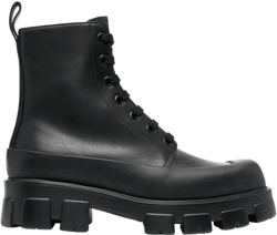 square-toe leather combat boots