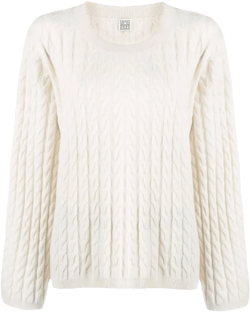 cable-knit cashmere jumper