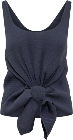 knot-detail plissé top