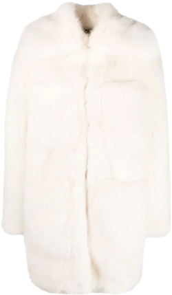 faux-fur oversized coat