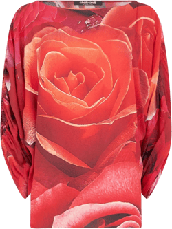 rose-print blouse