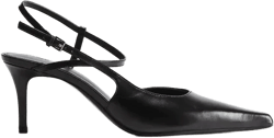 Pointed-Toe Leather Pumps