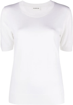 Linfa short-sleeve fine-knit top