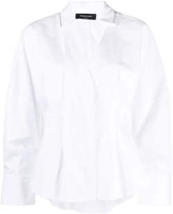 pleated cotton shirt
