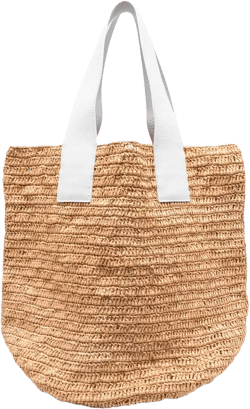 interwoven-straw oversize tote bag