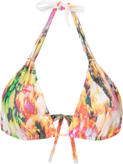 abstract-print bikini top