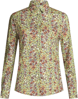 floral-print cotton shirt