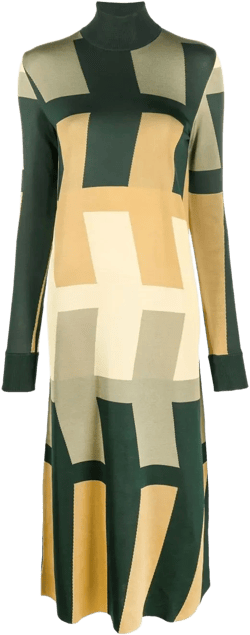 Arrow geometric-pattern dress