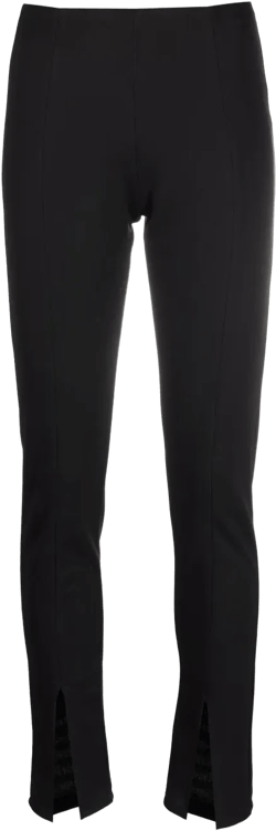 x Lia Aram front-slit slim-fit trousers