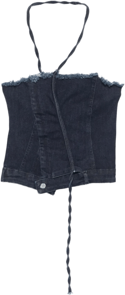 denim tube top